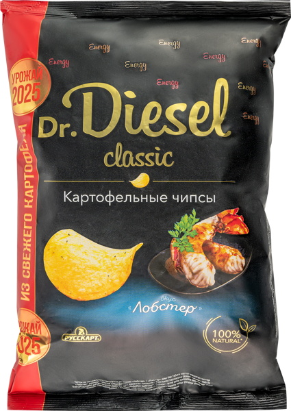 Изображение Чипсы картофельные Др.Дизел лобстер Русскарт м/у, 120 г