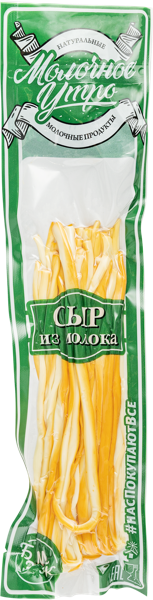 Изображение Сыр 45% копченый Молочное утро пряди Маркова ИП м/у, 100 г