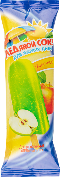 Изображение Десерт ледяной сок Ягодный Аромат яблочный Липецкий Хладокомбинат флоупак, 70 г