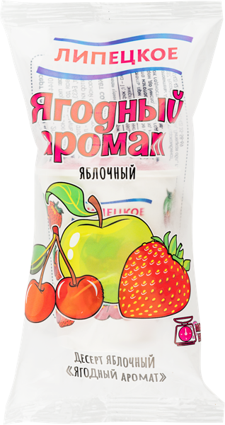 Изображение Десерт ягодный аромат Ягодный Аромат яблочный Липецкий Хладокомбинат флоупак, 80 г