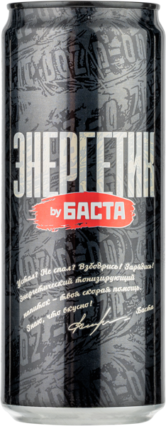 Изображение Напиток Энергетический Бай Баста Вакуленко В. М. ж/б, 0,33 л