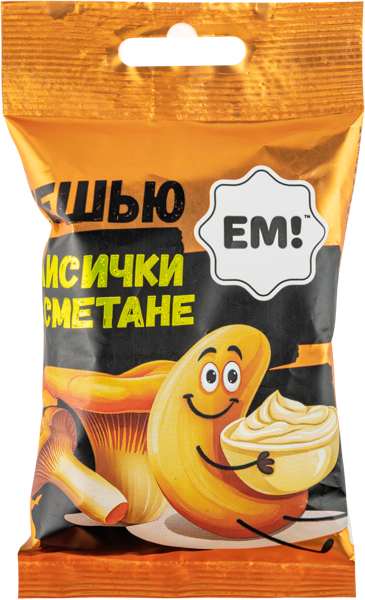 Изображение Кешью жареный ЕМ лисички в сметане Орехпром м/у, 50 г