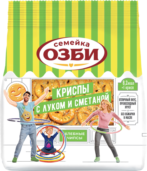 Изображение Криспы Озби с луком и сметаной ОЗБИ м/у, 100 г