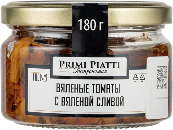 Изображение Томаты Вяленые Прими пиатти с вяленой сливой Шнейдерман ЕЕ с/б, 180 г