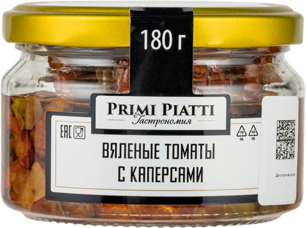 Изображение Томаты с каперсами Прими пиатти вяленые Шнейдерман ЕЕ с/б, 180 г
