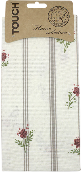 Изображение Полотенце 46*60см для кухни Тач полосы прованс рогожка Аврора карт/уп, 1 шт