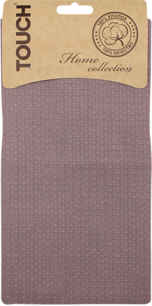 Изображение Полотенце 35*55см для кухни Тач какао вафельное Аврора карт/уп, 1 шт