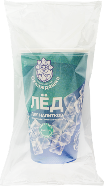 Изображение Лед пищевойс трубочкой Охлаждашка лед Айс в кубе стакан, 190 г