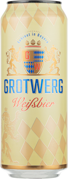 Изображение Пиво светлое Лагер 4,9% н/ф Гротверг вайсбир Гротверг ж/б, 0,5 л