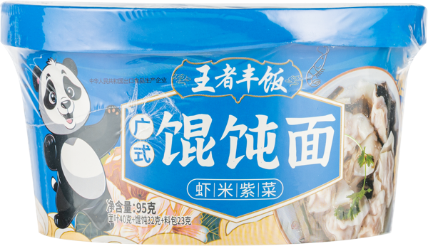 Изображение Лапша быстрого приготовления Вандже Фэн Фань вонтоны с креветкой Хэнань Лэйця Фуд к/у, 95 г