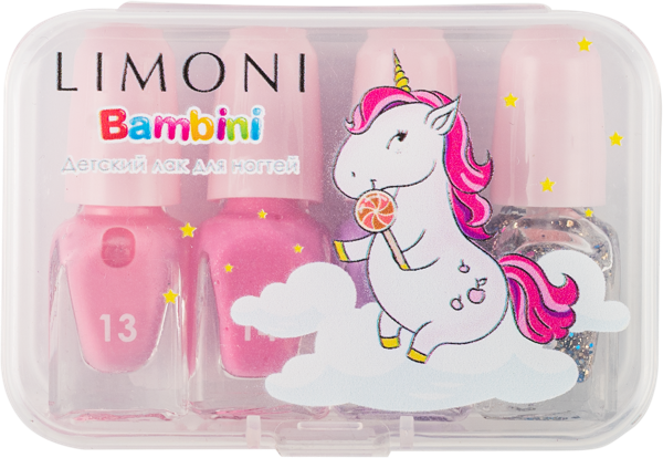 Изображение Набор лаков для ногтей детский Лимони бамбини мини Бьюти Сизонс п/у, 1 шт