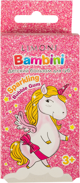 Изображение Бальзам для губ детский Лимони бабл гам тон 01 Гамма Косметик к/у, 1 шт