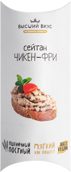 Изображение Паштет ВЕГАН Высший вкус сейтан чикен фри Высший Вкус к/у, 125 г