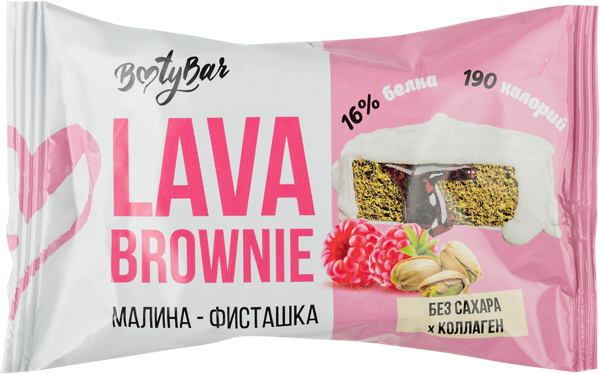 Изображение Пирожное протеиновое Бутибар брауни фисташка малина Фитснек м/у, 50 г