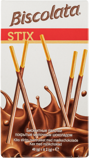 Изображение Соломка в шоколаде Бисколата оригинальная Шолен кор, 40 г
