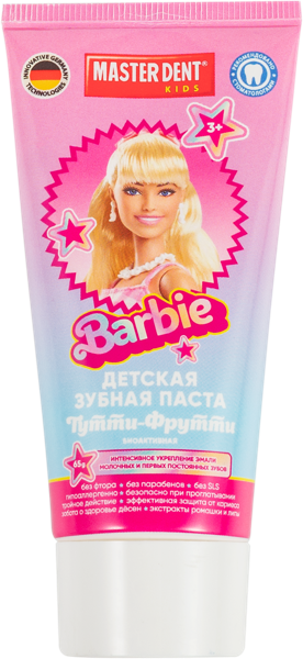 Изображение Зубная паста детская от 3 лет Мастер дент барби Мастер Дент п/у, 65 мл
