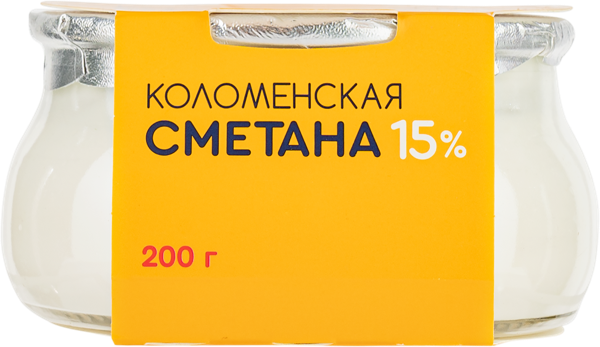 Изображение Сметана 15% Коломенское Коломенское с/б, 200 г