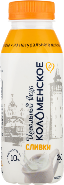 Изображение Сливки 10% Коломенское Коломенское п/б, 260 г