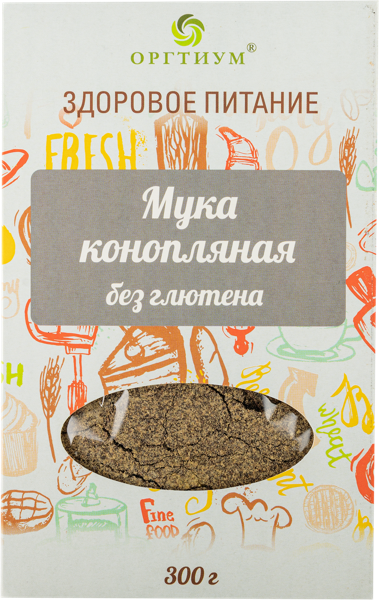 Изображение Мука конопляная Оргтиум без глютена Оргтиум Плюс к/у, 300 г