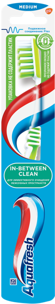 Изображение Зубная щетка средняя Аквафреш инбитвин клин Глаксо Смит Кляйн п/у, 1 шт