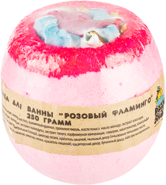 Изображение Гейзер для ванны Бум шоп розовый фламинго ИП Егорова А.О м/у, 250 г