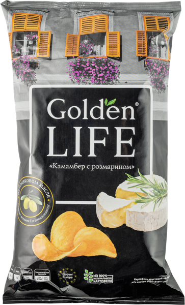 Изображение Чипсы картофельные Голден Лайф камамбер розмарин Москарт м/у, 90 г