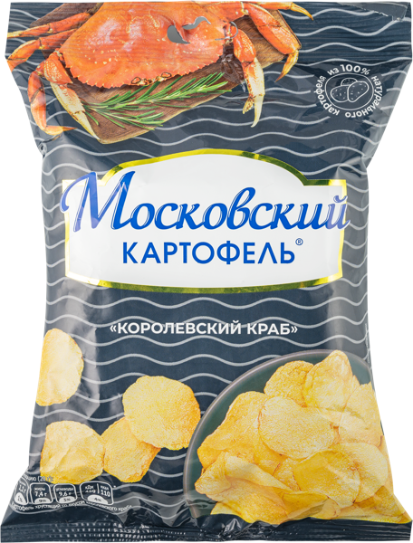 Изображение Чипсы картофельные Московский Картофель королевский краб Москарт м/у, 40 г