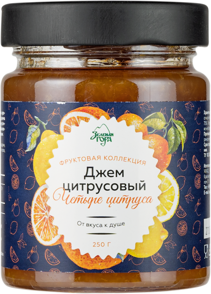 Изображение Джем цитрусовый Зеленая гора 4 цитруса Экорегион ТД с/б, 250 г