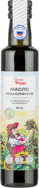 Изображение Масло подсолнечное Радость труда нерафинированное Экорегион ТД с/б, 250 мл