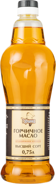 Изображение Масло горчичное Горлинка нераф. высший сорт Родос Волгоградский ГЗ п/б, 750 мл