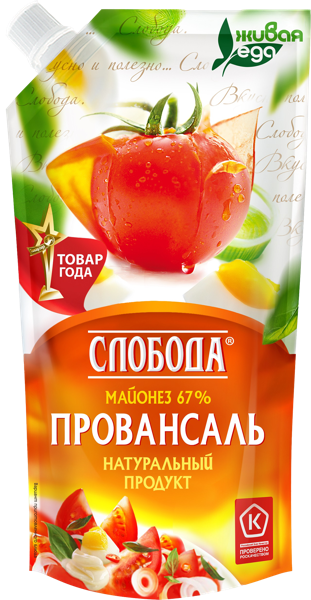 Изображение Майонез 67% Слобода провансаль ЭФКО м/у, 200 г
