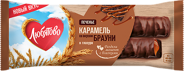 Изображение Батончик в глазури Любятово карамель брауни Любятово м/у, 50 г