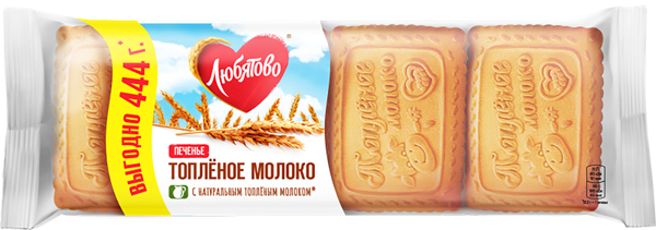 Изображение Печенье сахарное Любятово топленое молоко Любятово м/у, 444 г