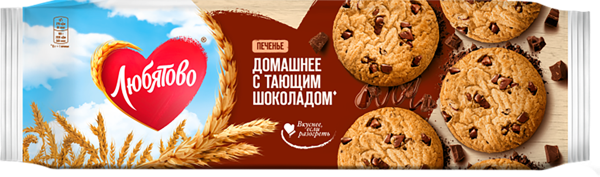 Изображение Печенье сдобное Любятово домашнее с шоколадом Любятово м/у, 117 г