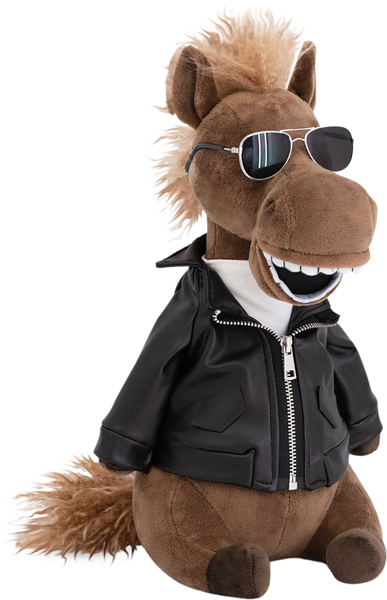 Изображение Мягкая игрушка 45см Символ года конь димон Оранж Тойс , 1 шт