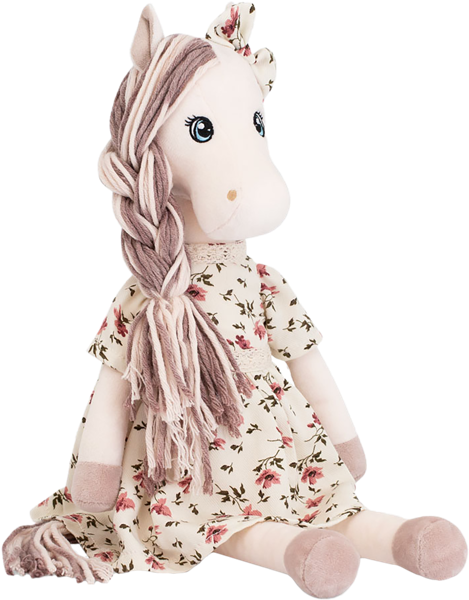 Изображение Мягкая игрушка 30см Символ года лошадка маняша Оранж Тойс , 1 шт