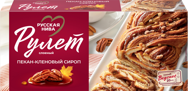 Изображение Рулет слоеный Русская Нива пекан кленовый сироп Хлебпром кор, 300 г