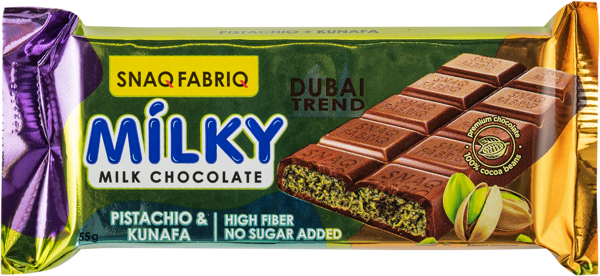 Изображение Шоколад молочный без сахара Снэк фабрик с фисташковой пастой Фитнес Фуд м/у, 55 г
