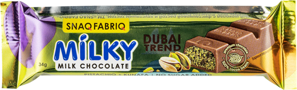 Изображение Шоколад молочный без сахара Снэк фабрик с фисташковой пастой Фитнес Фуд м/у, 34 г