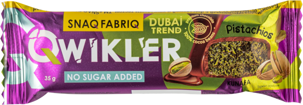 Изображение Батончик в шокол без сахара Снэк фабрик Квиклер с фисташкой Фитнес Фуд м/у, 35 г