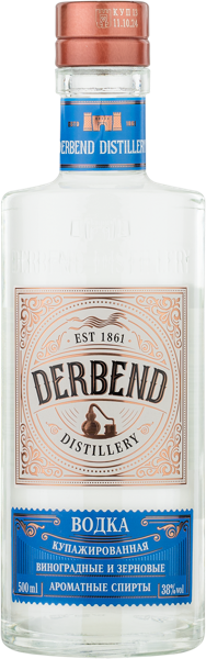 Изображение Водка 38% спирт Люкс Дербент мягкая Дербентский КК с/б, 0,5 л