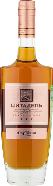 Изображение Коньяк 40% Цитадель 3 года Дербентский КК с/б, 0,5 л