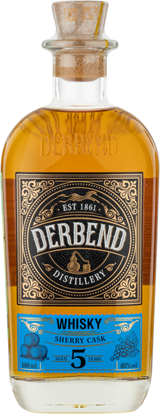 Изображение Виски купажированный 5 лет Дербент шерри каск Дербентский КК с/б, 0,5 л