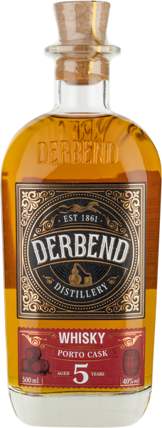 Изображение Виски купажированный 5 лет Дербент Порто каск Дербентский КК с/б, 0,5 л