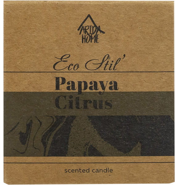 Изображение Свеча 6,8см в банке Эко стиль папайя цитрус Арида Хоум кор, 1 шт