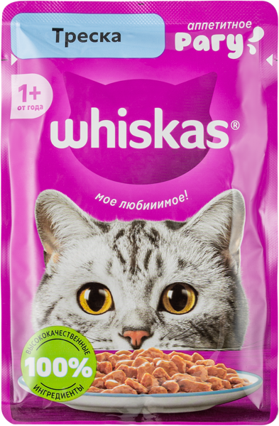 Изображение Корм для кошек Вискас рагу треска Марс м/у, 75 г