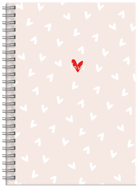 Изображение Блокнот 48л клетка Феникс+ А5 бежевый сердечки Феникс+ , 1 шт