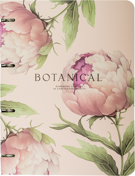 Изображение Тетрадь 120л клетка Би Смарт пион пудровая на кольцах БелКанБи , 1 шт