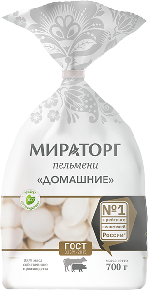 Изображение Пельмени замороженные Мираторг домашние свино-говяжьи Мираторг Курск м/у, 700 г
