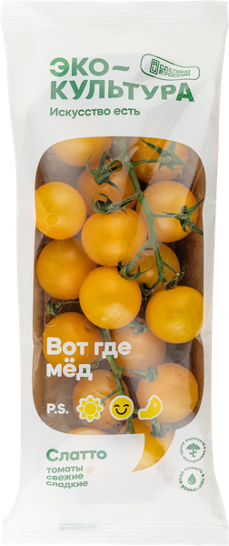 Изображение Овощ желтый на ветке Эко-культура томат черри круглый Эко-Культура ТД лоток, 250 г